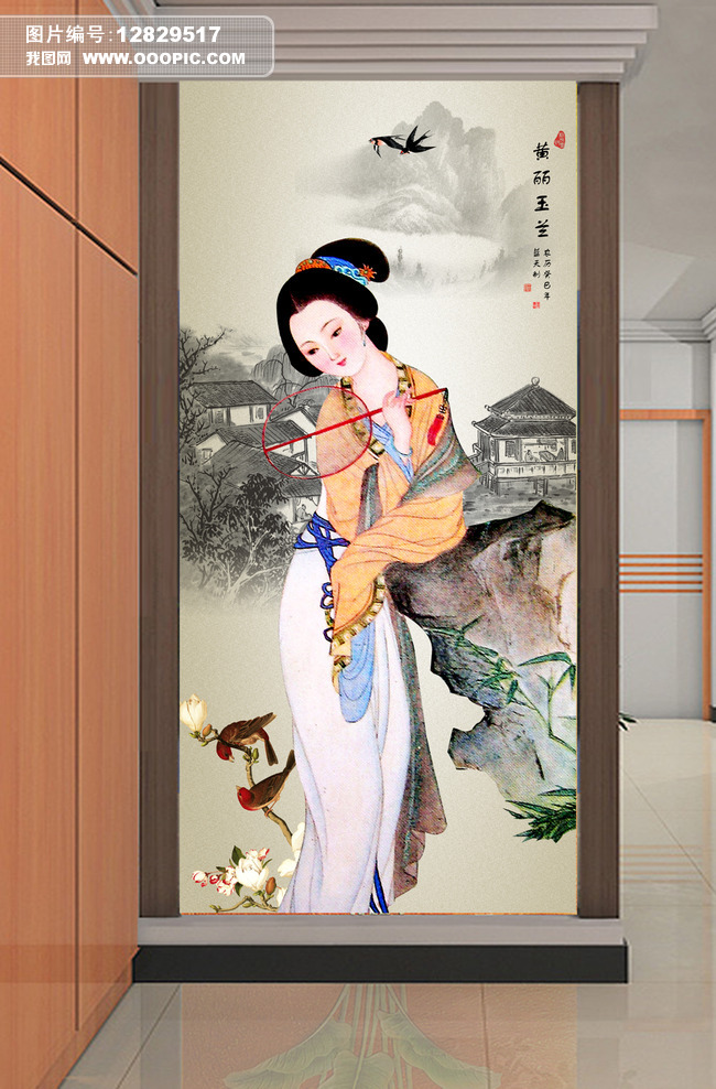 古代美女的水墨画专题模板-古代美女的水墨画图片素材下载-我图网