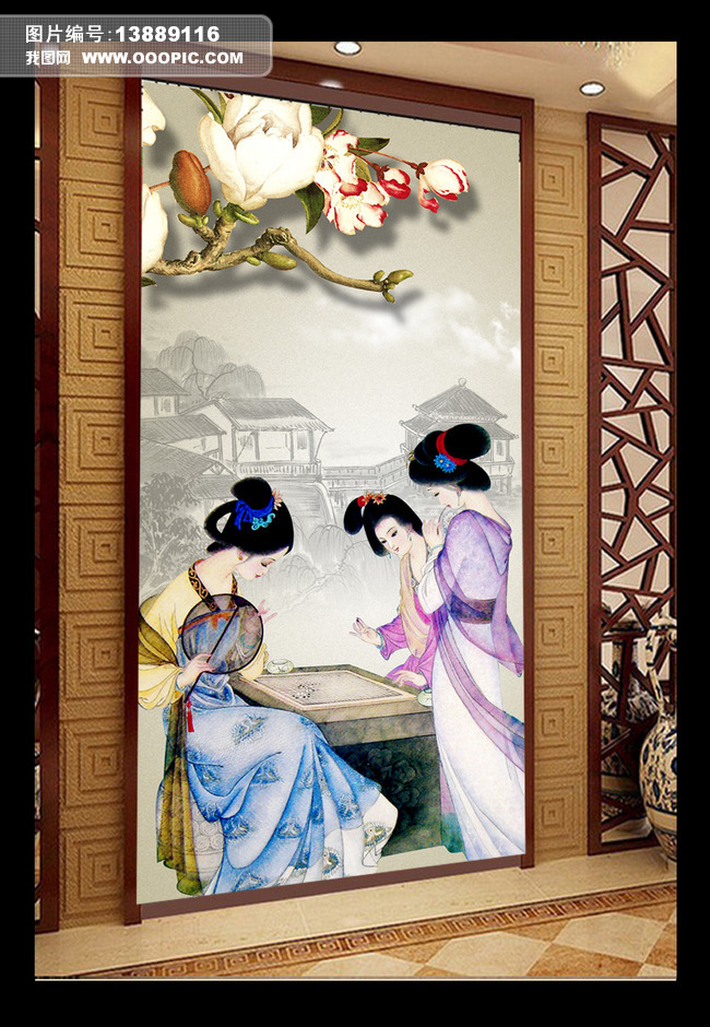 古代美女的水墨画专题模板-古代美女的水墨画图片素材下载-我图网