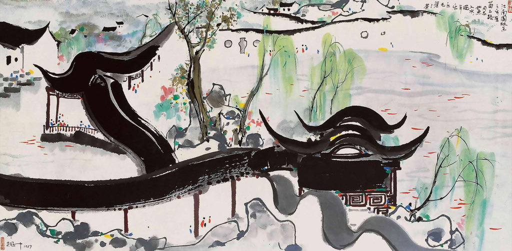吴冠中江南墨水画专题模板-吴冠中江南墨水画图片素材下载-我图网