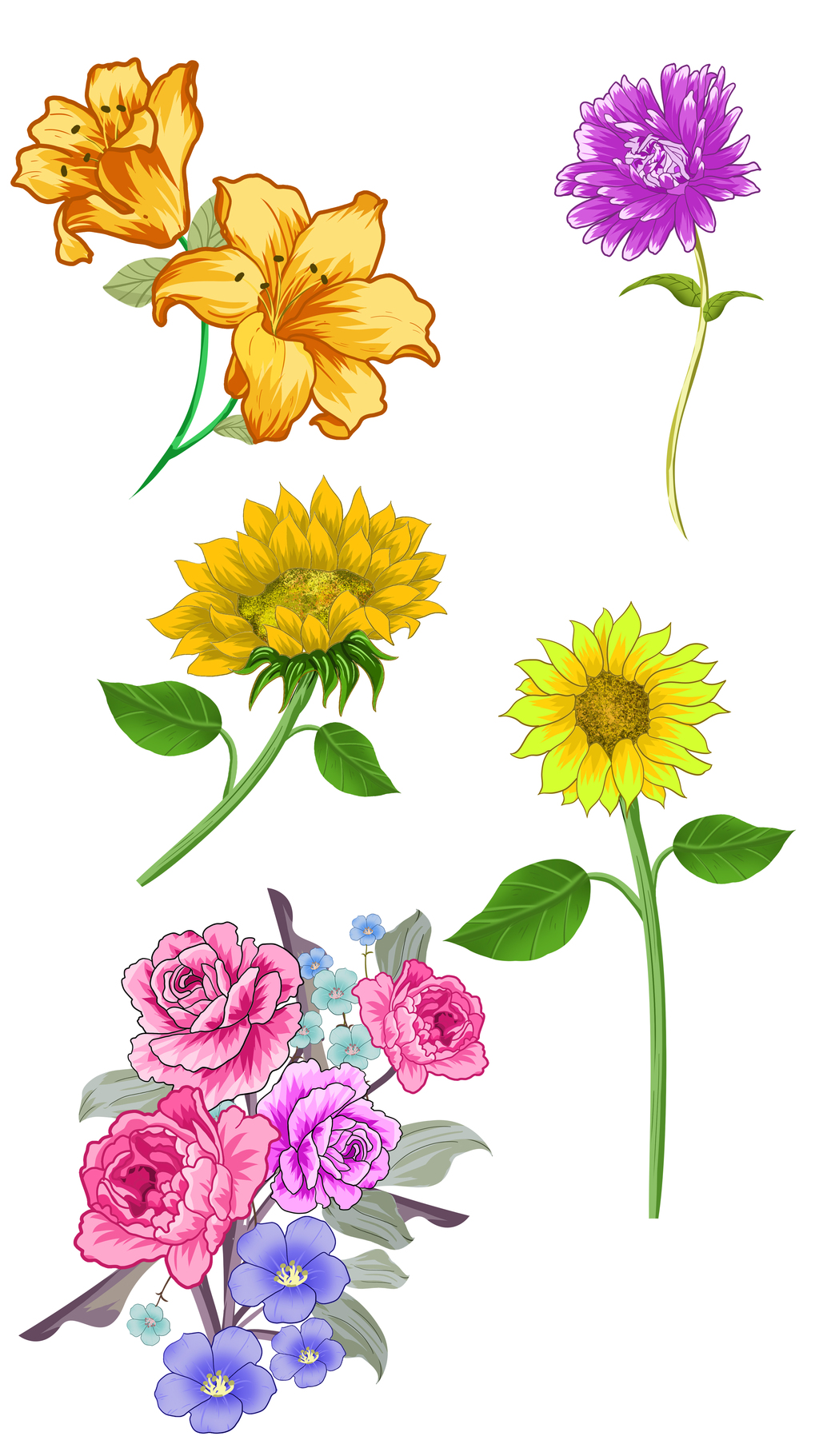 5-10花下载-编号27280460-植物花卉插画-我图网