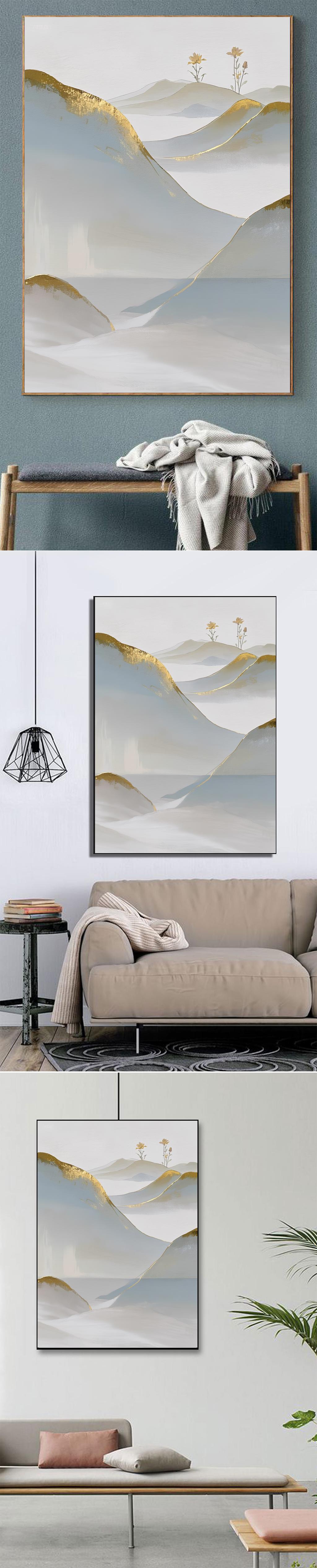 山水金箔画图片大全-山水金箔画背景图片-我图网
