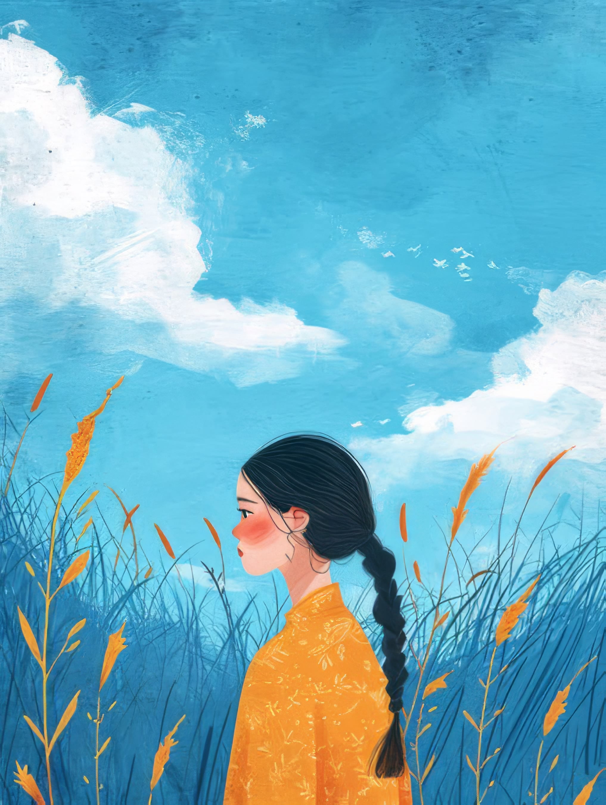 水彩画女孩图片大全-水彩画女孩背景图片-我图网