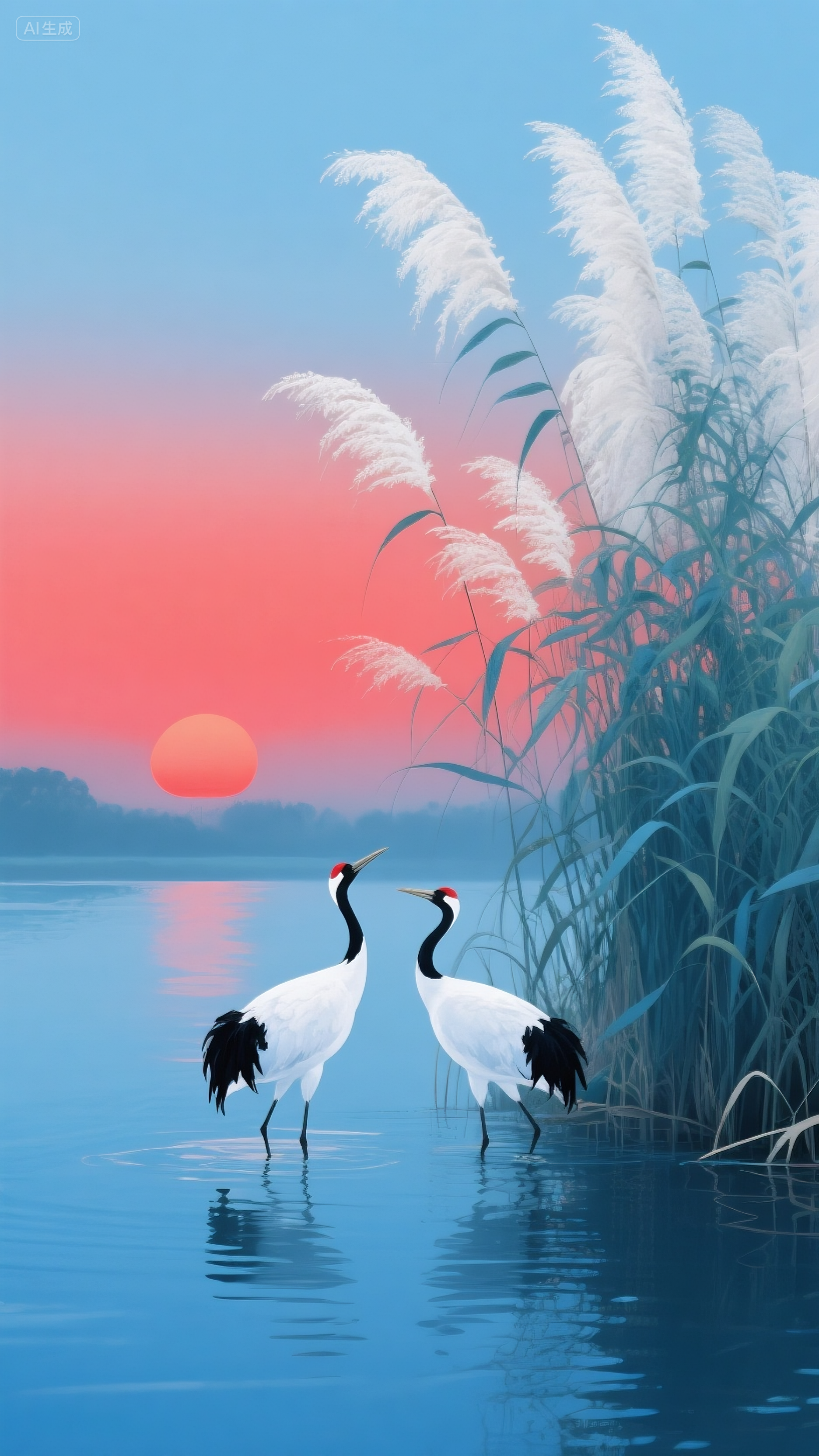 鹤夕阳图片大全-鹤夕阳背景图片-我图网