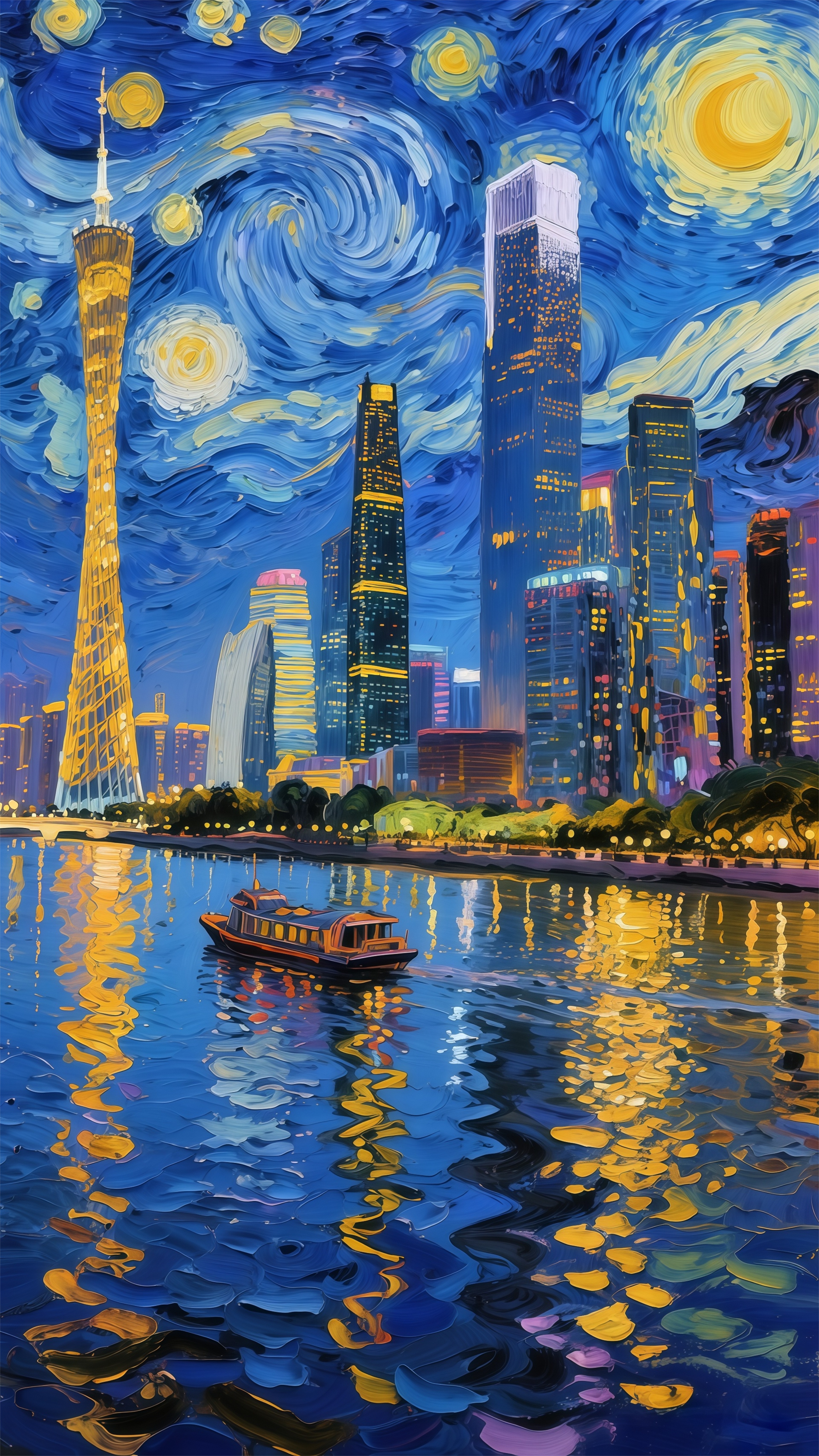 城市油画图片大全-城市油画背景图片-我图网