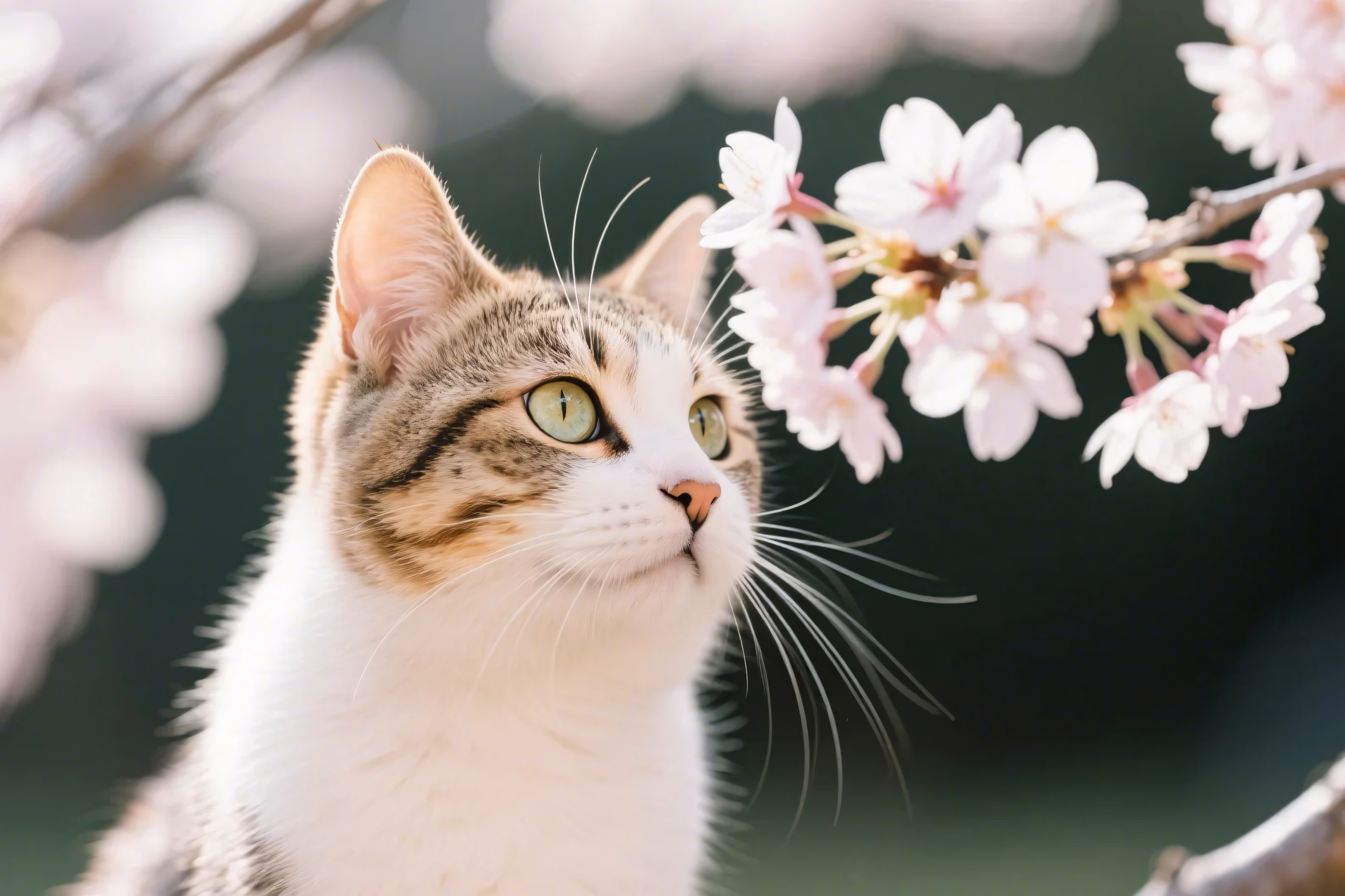 樱花猫图片大全-樱花猫背景图片-我图网