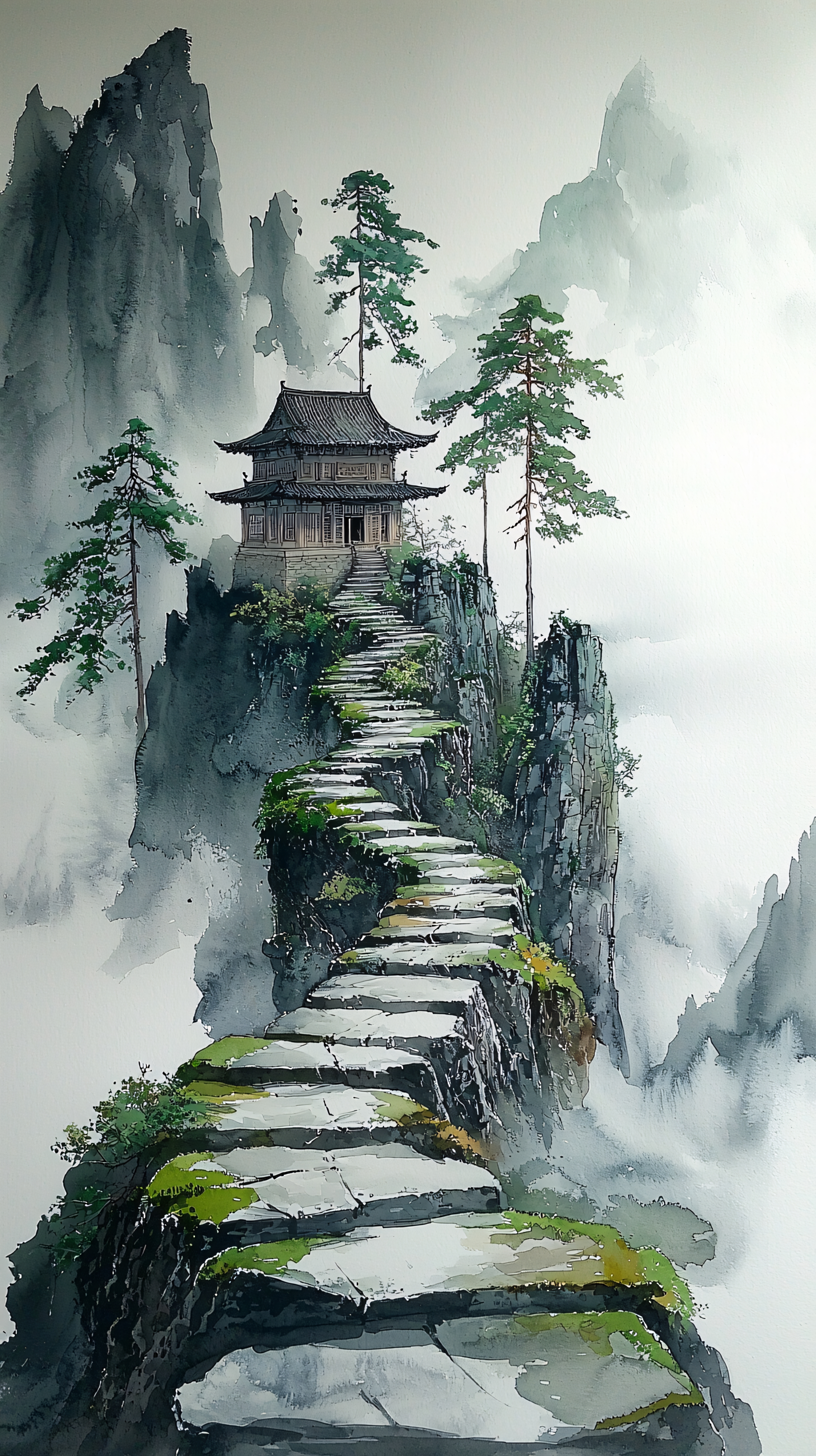 水墨树木画图片大全-水墨树木画背景图片-我图网