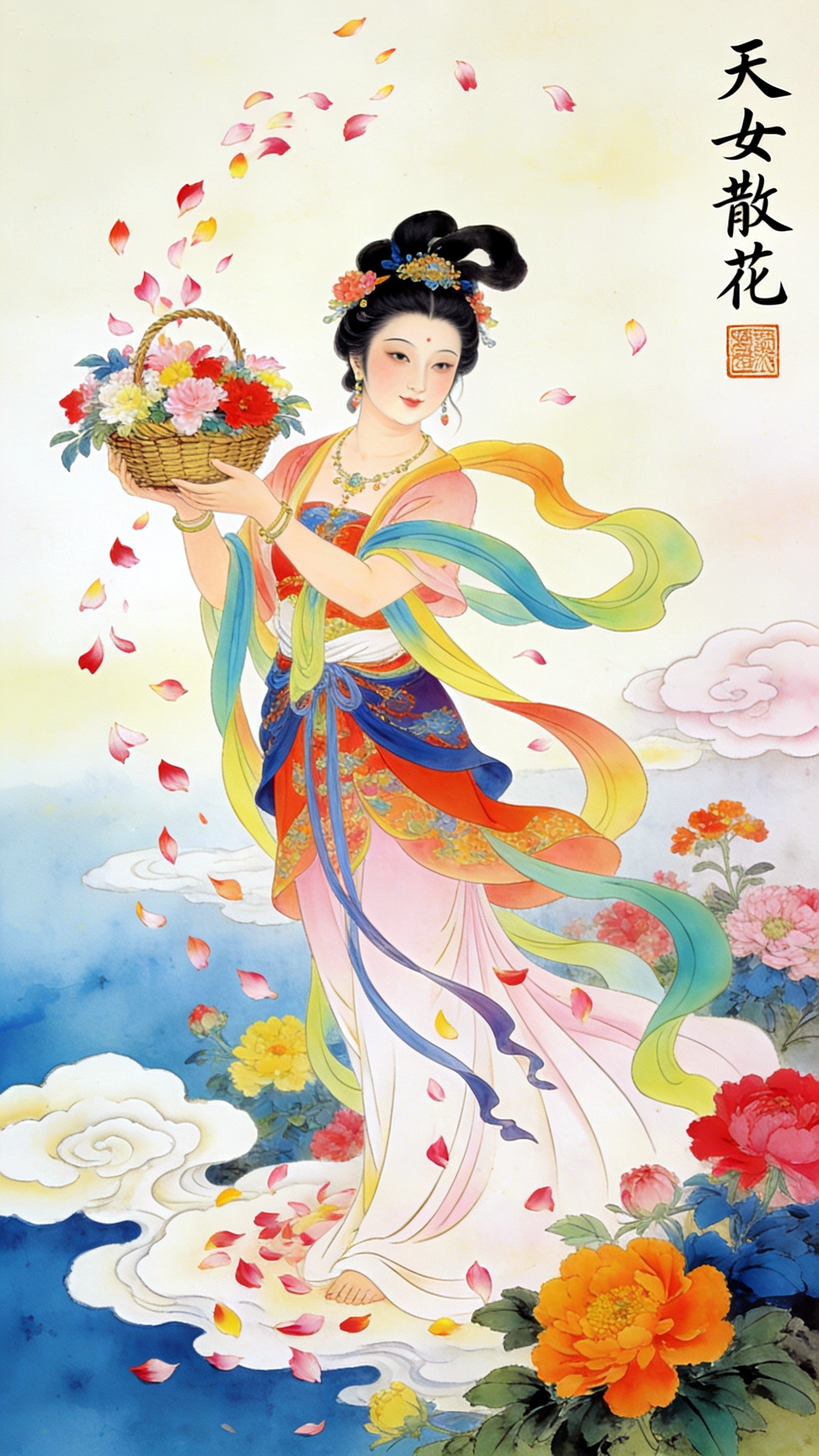 天女散花下载-编号37615331-{$className}-我图网