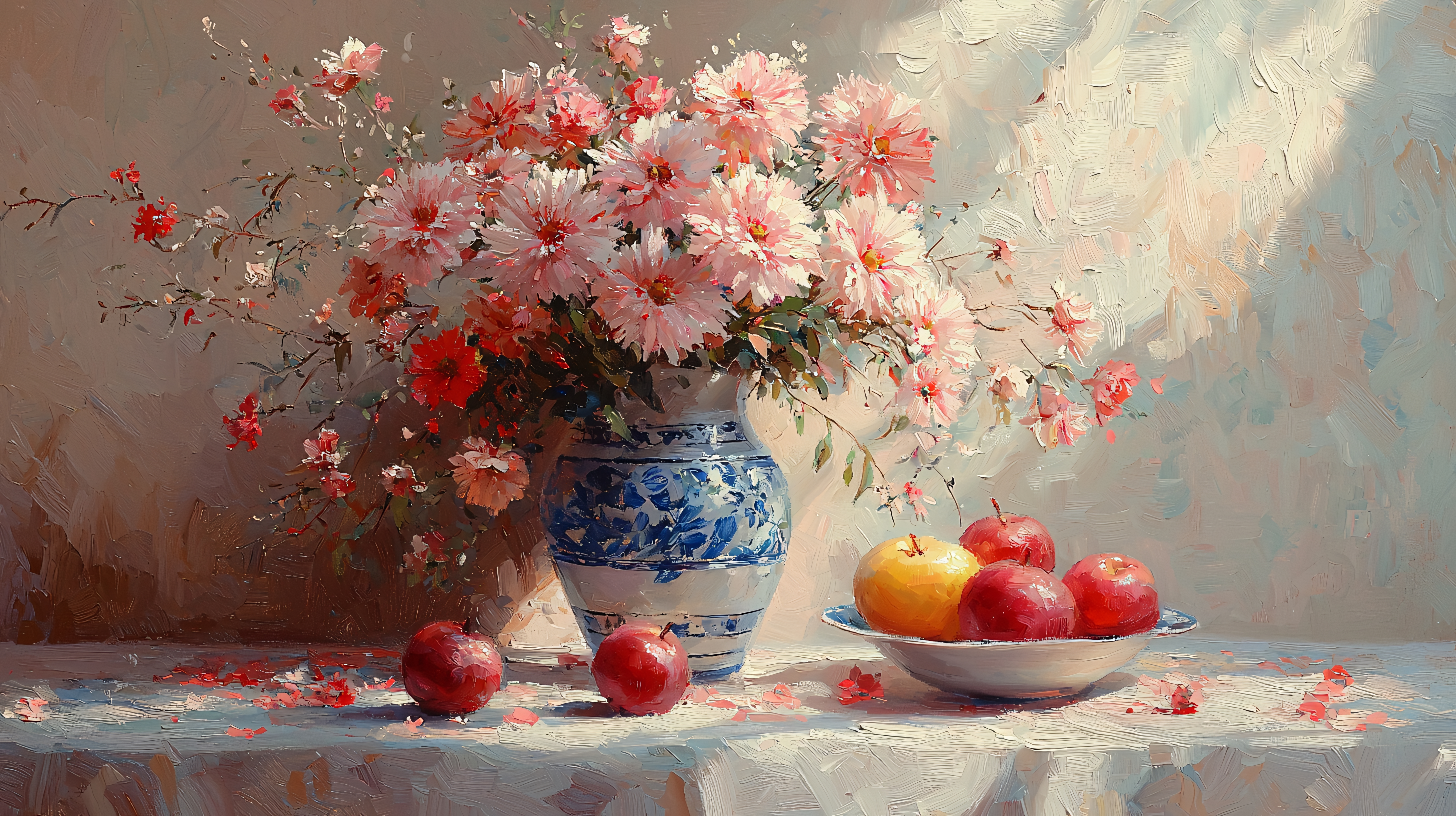 油画静物花卉图片大全-油画静物花卉背景图片-我图网