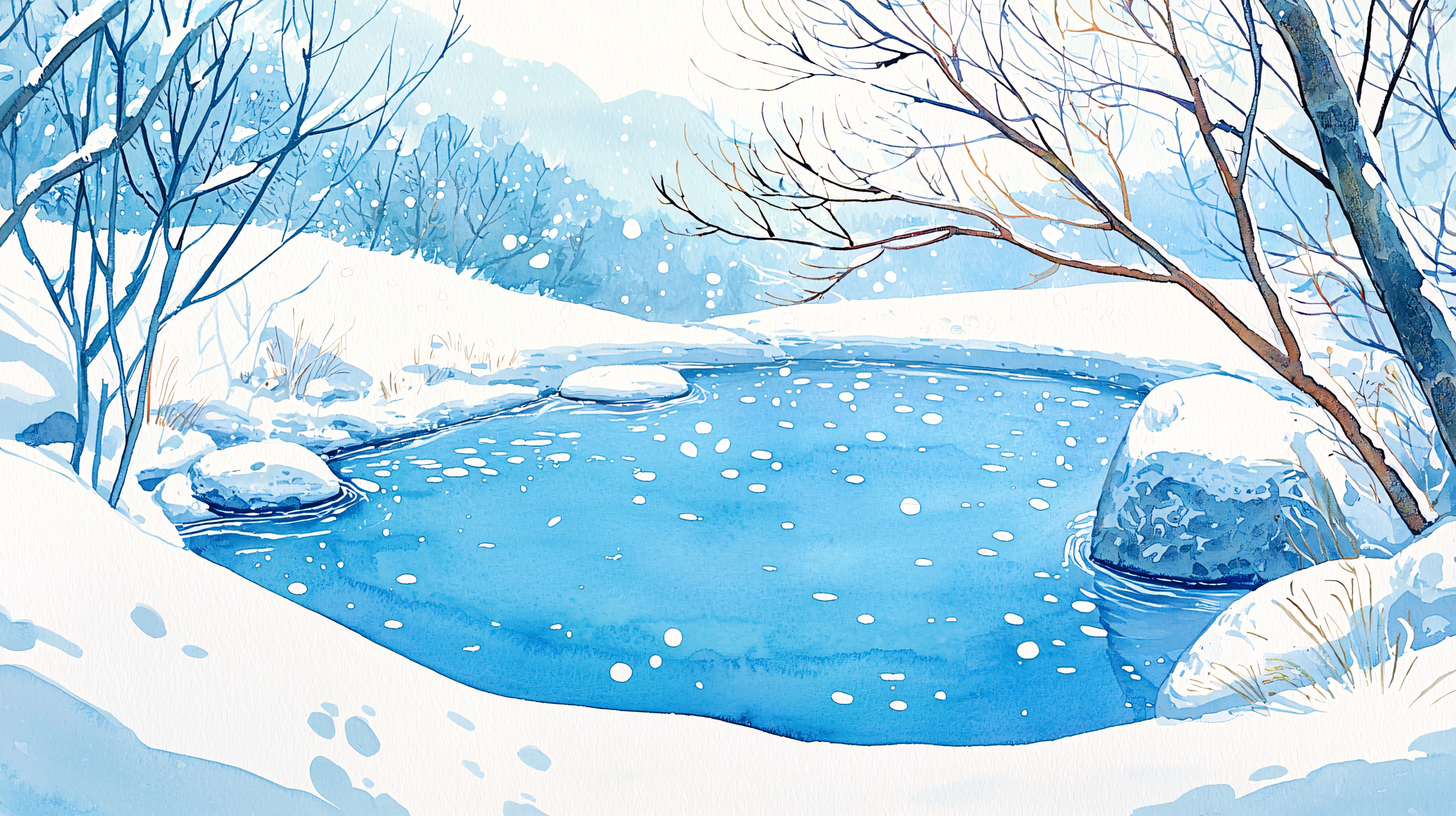水彩雪景怎么画专题模板-水彩雪景怎么画图片素材下载-我图网