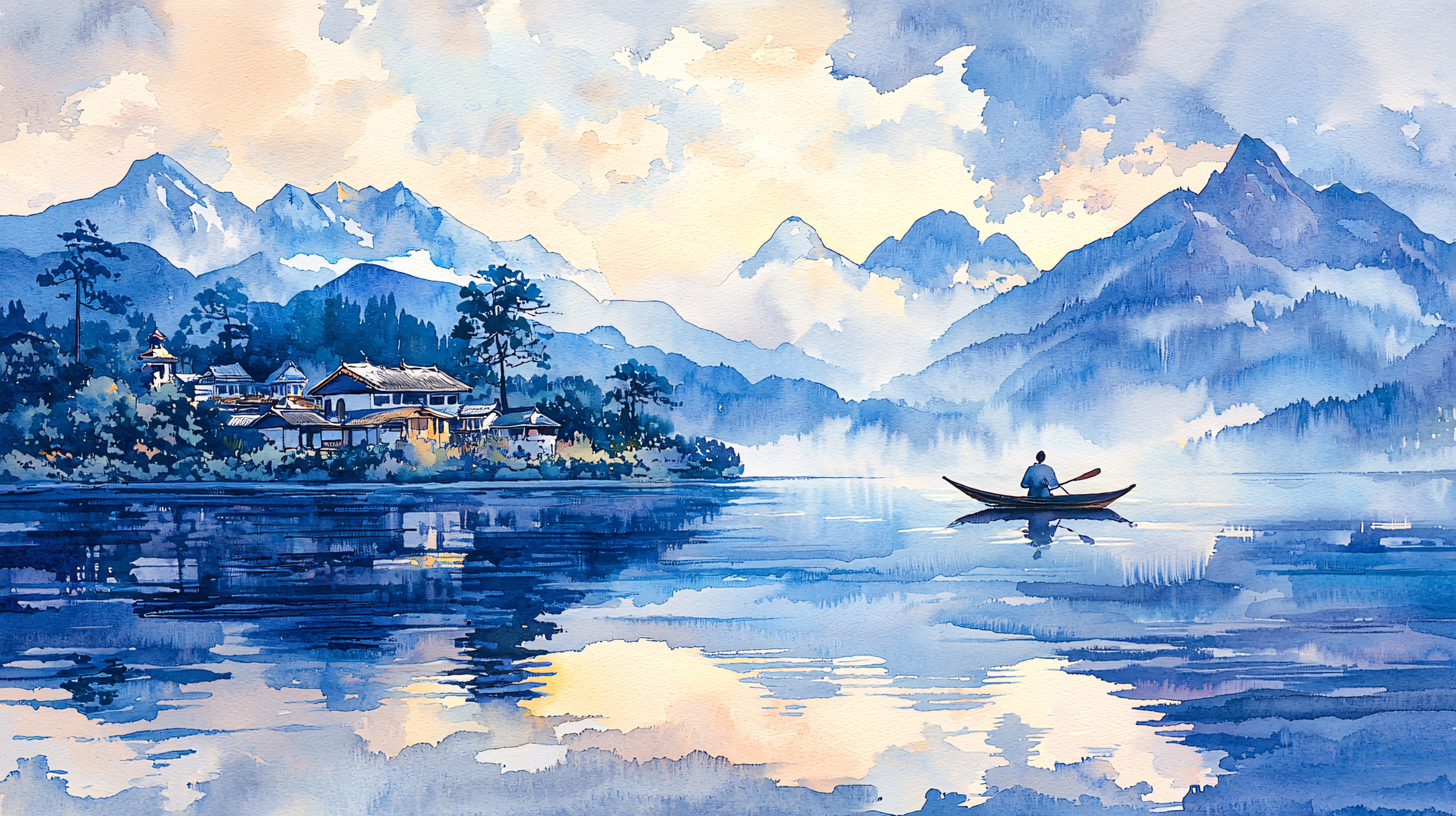 水彩人物画图片大全-水彩人物画背景图片-我图网