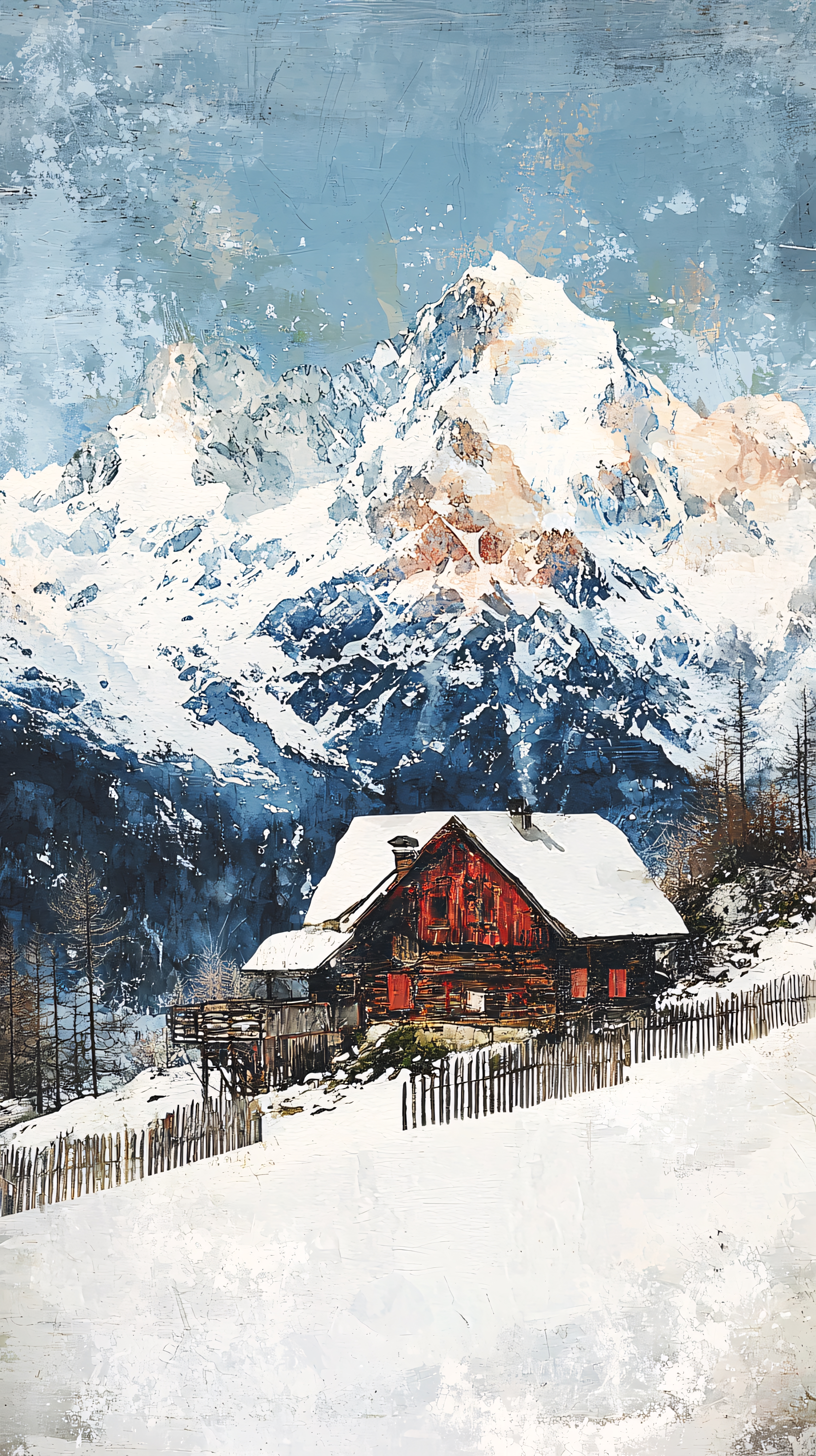 画雪油画图片大全-画雪油画背景图片-我图网