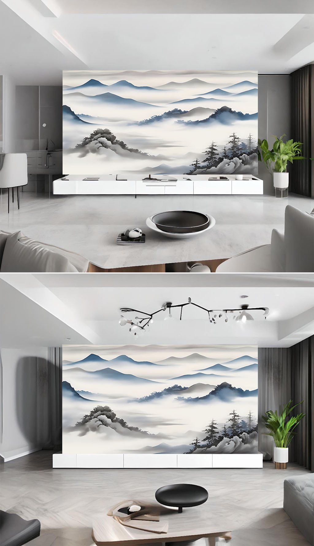 吴冠中抽象写意国画江南山水专题模板-吴冠中抽象写意国画江南山水图片