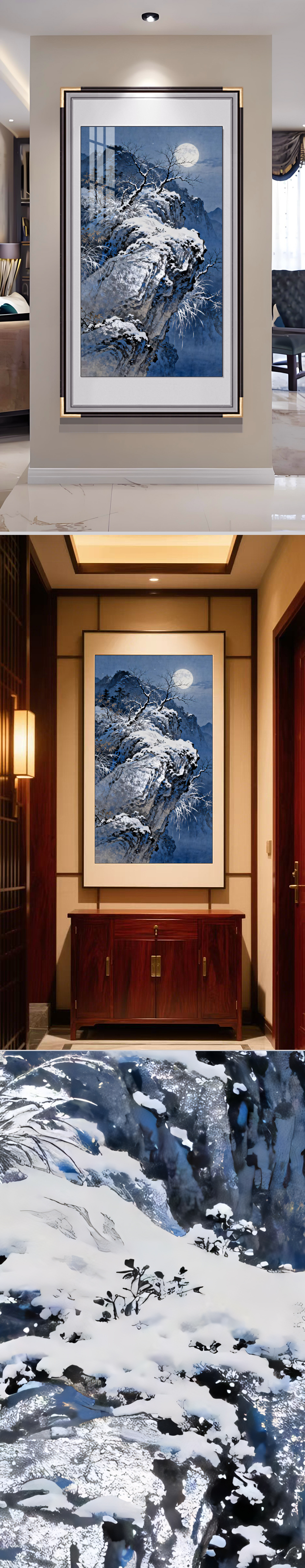 山水金箔画图片大全-山水金箔画背景图片-我图网
