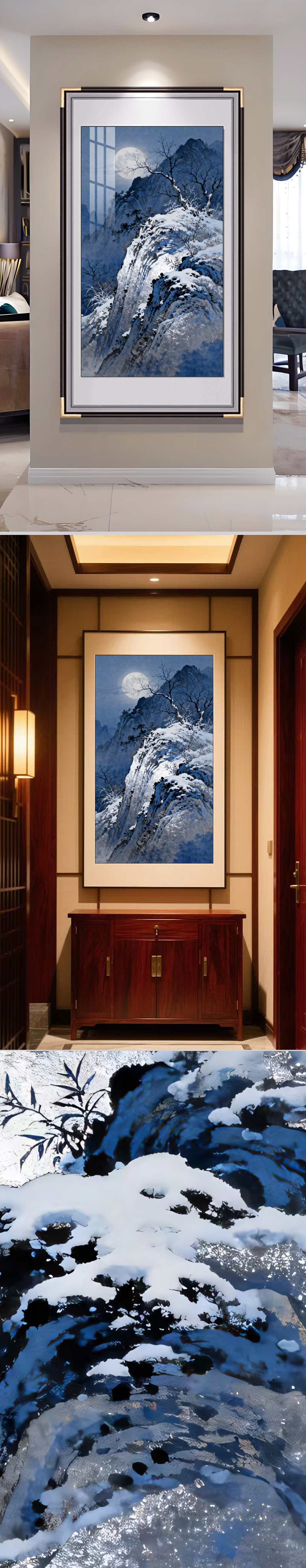 山水金箔画图片大全-山水金箔画背景图片-我图网