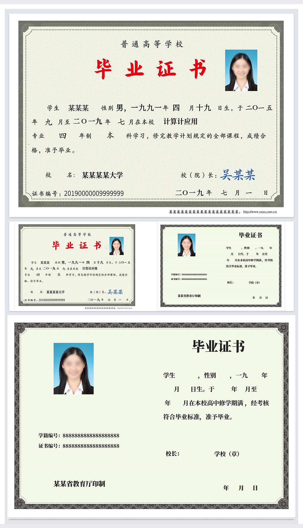初中毕业证专题模板-初中毕业证图片素材下载-我图网